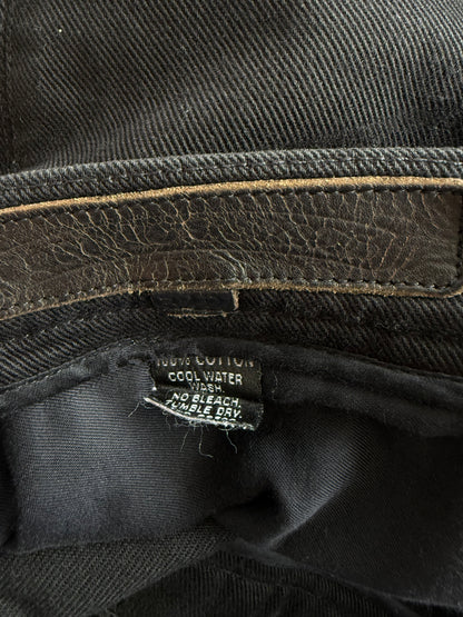 Chrome Hearts Black Double Fleur Knee Jeans