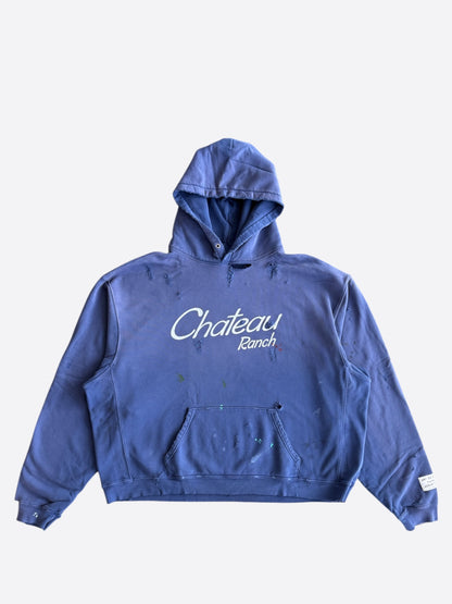 Gallery Dept Navy & White Chateau Ranch Paint Splatter Hoodie