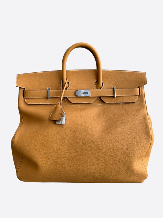 Hermes Natural Sable Togo & Palladium Hardware HAC Birkin 50