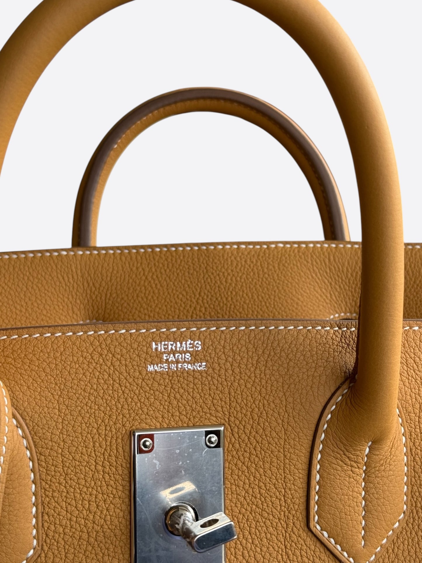 Hermes Natural Sable Togo & Palladium Hardware HAC Birkin 50