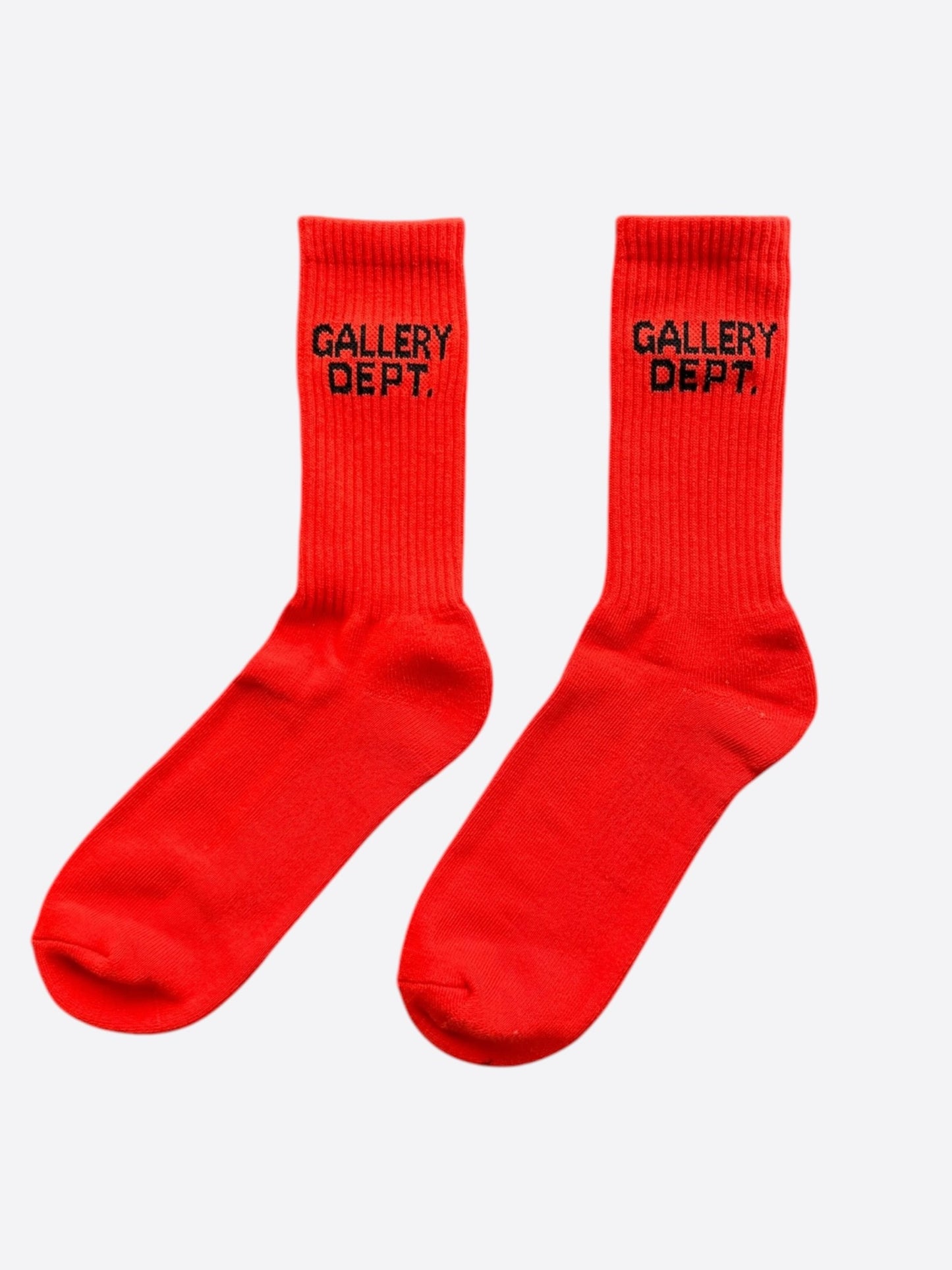 Gallery Dept Orange & Black Logo Socks