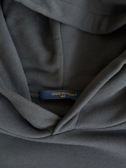 Louis Vuitton Black Embellished Signature Logo Hoodie