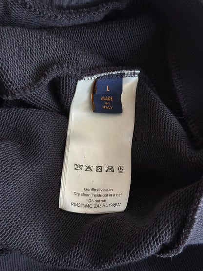 Louis Vuitton Black Embellished Signature Logo Hoodie