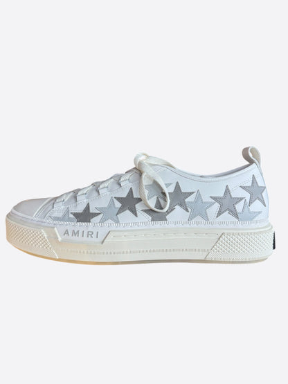 Amiri White & Grey Stars Low Top Sneakers
