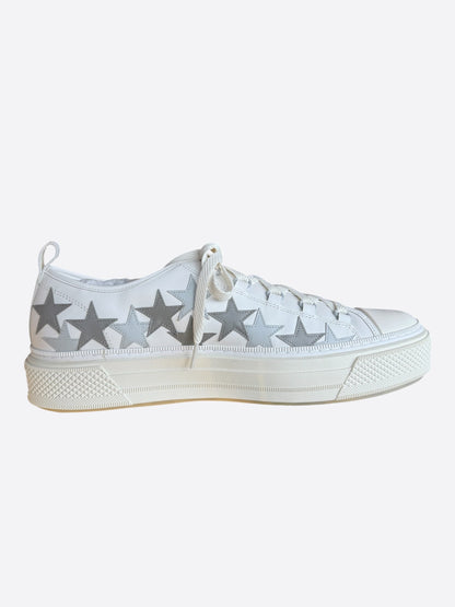 Amiri White & Grey Stars Low Top Sneakers