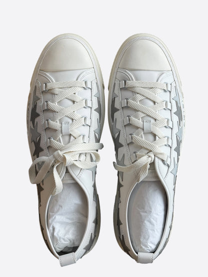 Amiri White & Grey Stars Low Top Sneakers