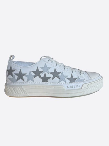 Amiri White & Grey Stars Low Top Sneakers