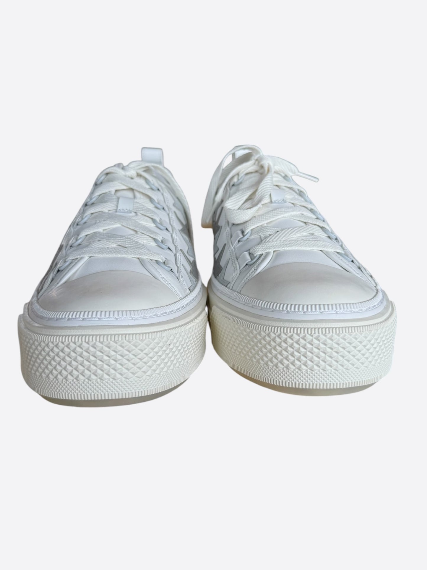 Amiri White & Grey Stars Low Top Sneakers