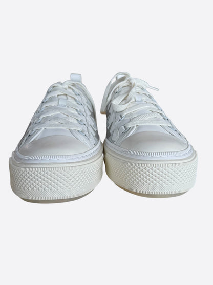 Amiri White & Grey Stars Low Top Sneakers