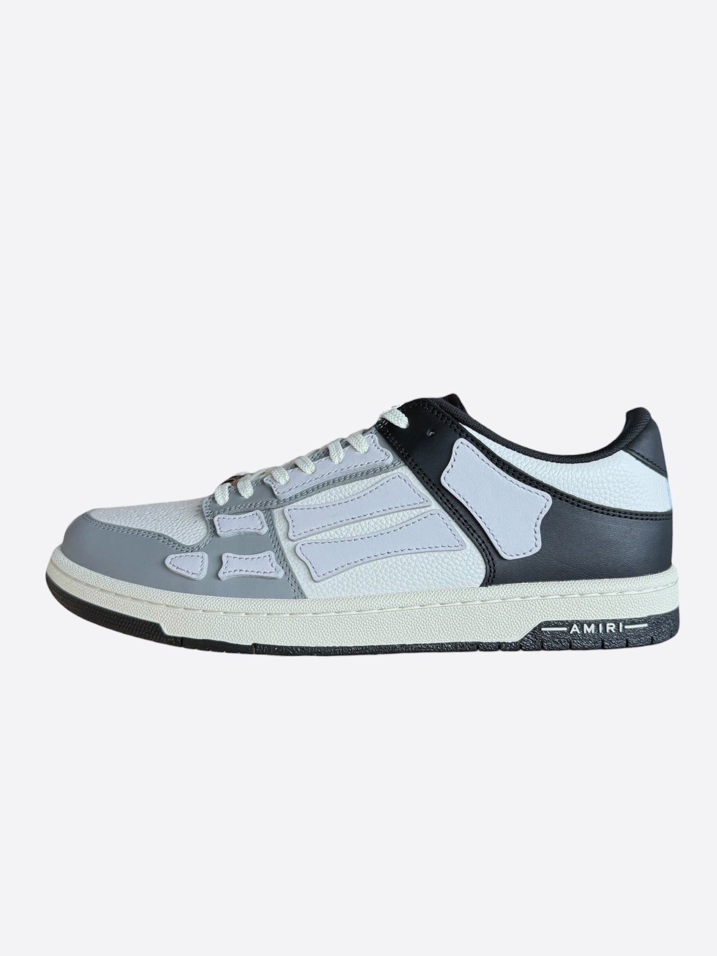 Amiri Grey & White Two Tone Skel Low Top Sneakers