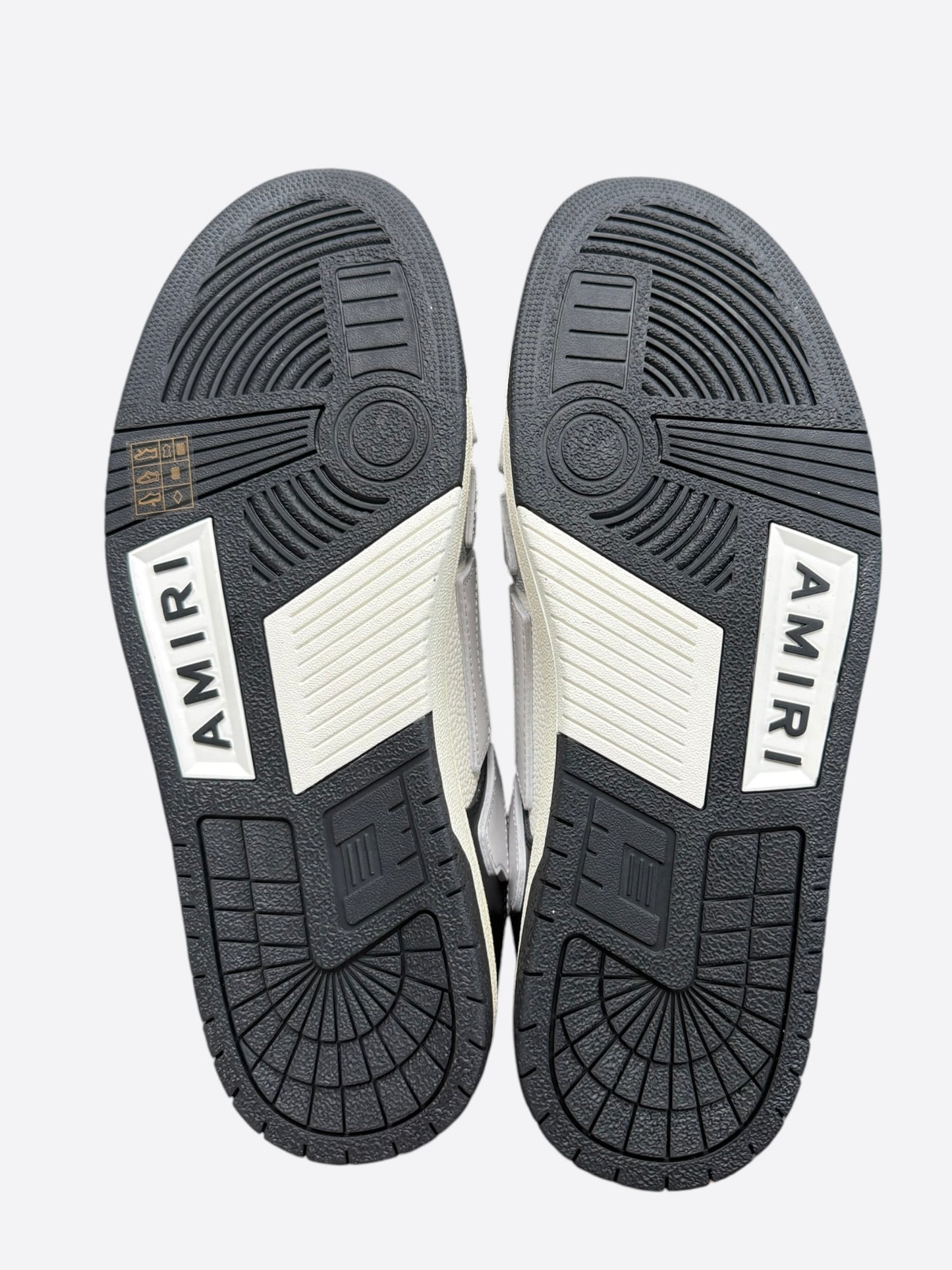 Amiri Grey & White Two Tone Skel Low Top Sneakers