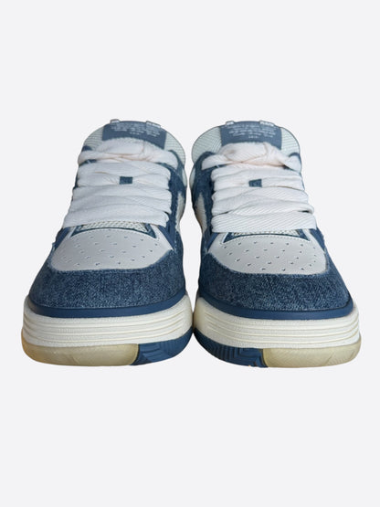 Amiri White & Washed Indigo Denim MA-1 Sneakers