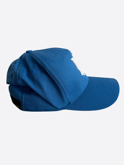Amiri Blue & White MA Logo Trucker Hat