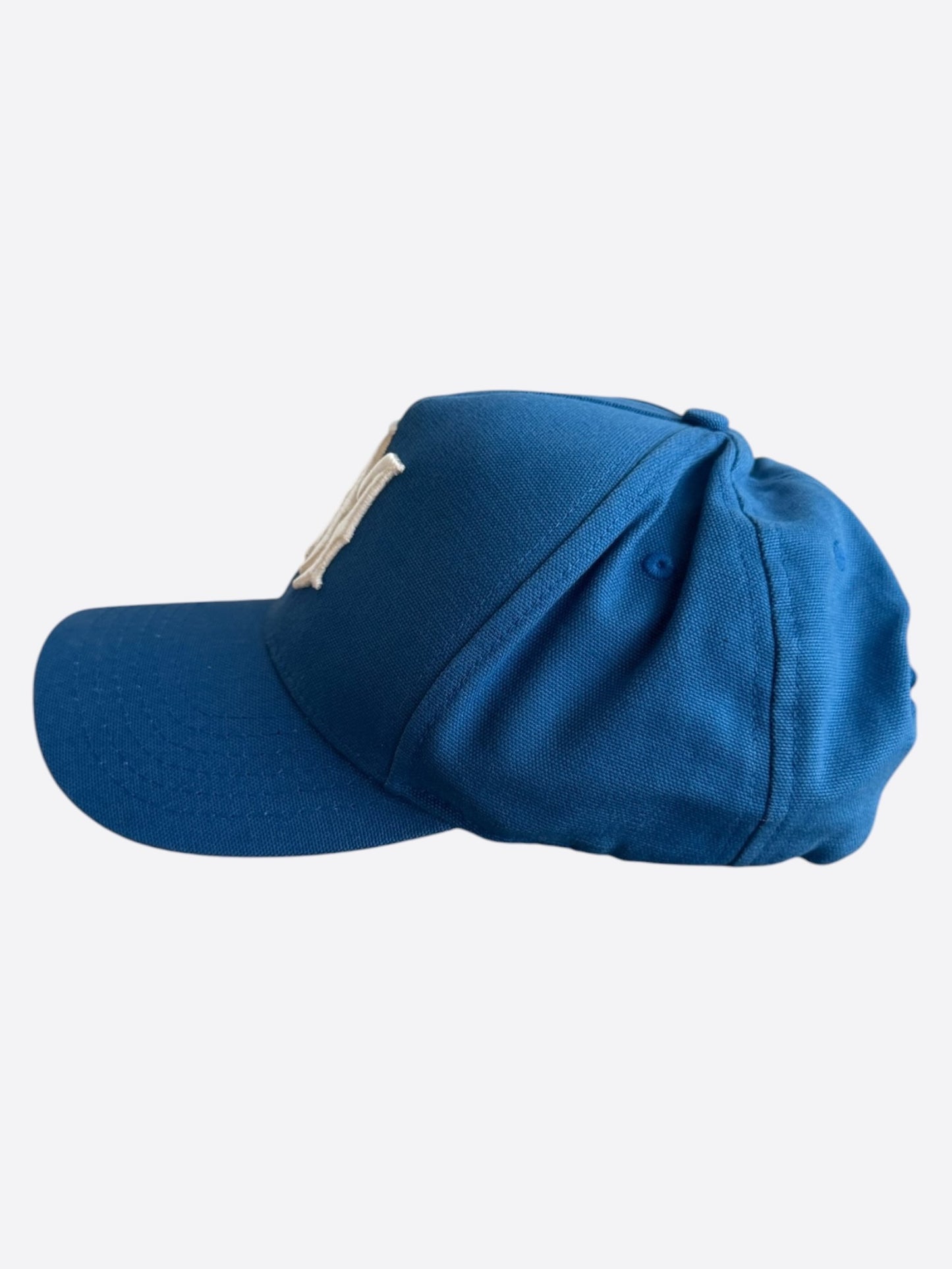 Amiri Blue & White MA Logo Trucker Hat