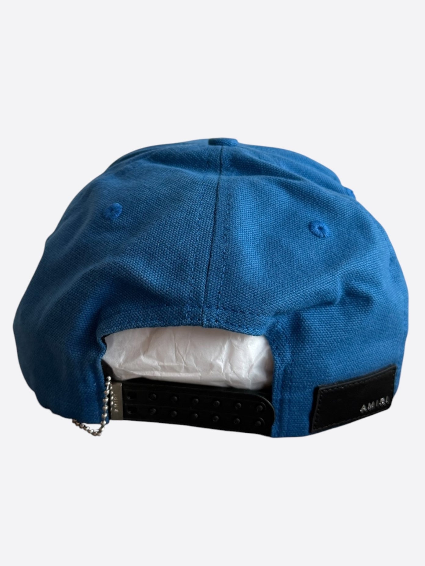 Amiri Blue & White MA Logo Trucker Hat