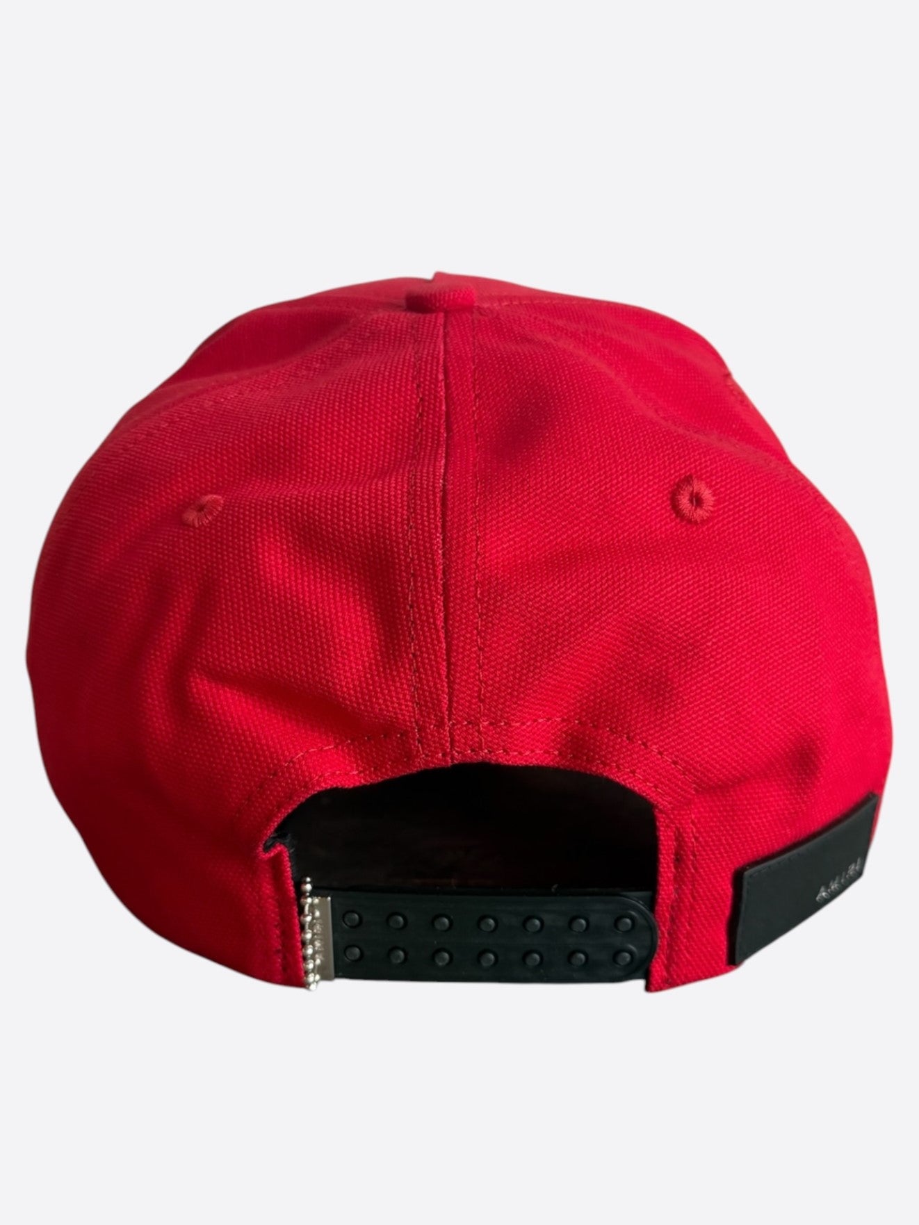 Amiri Red & White MA Logo Trucker Hat