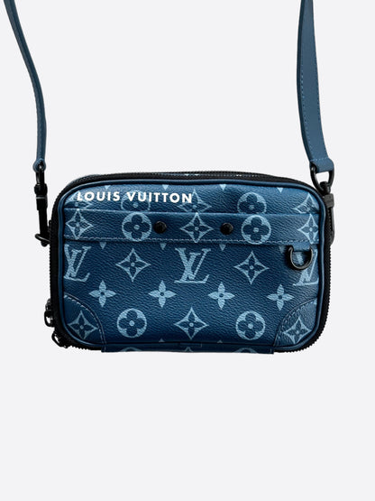 Louis Vuitton Blue Taigarama Monogram Alpha Wearable Wallet