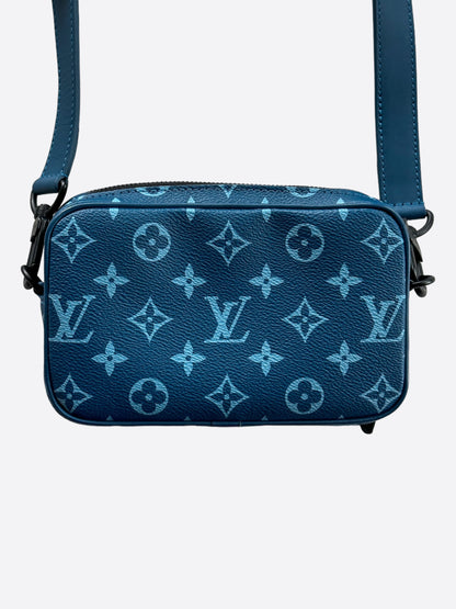 Louis Vuitton Blue Taigarama Monogram Alpha Wearable Wallet