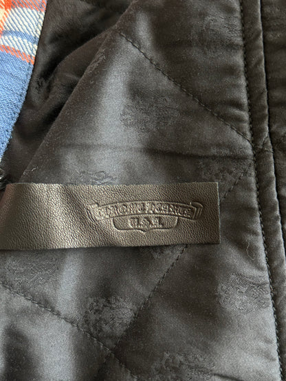 Chrome Hearts Blue & Green Floral Padded Flannel Jacket