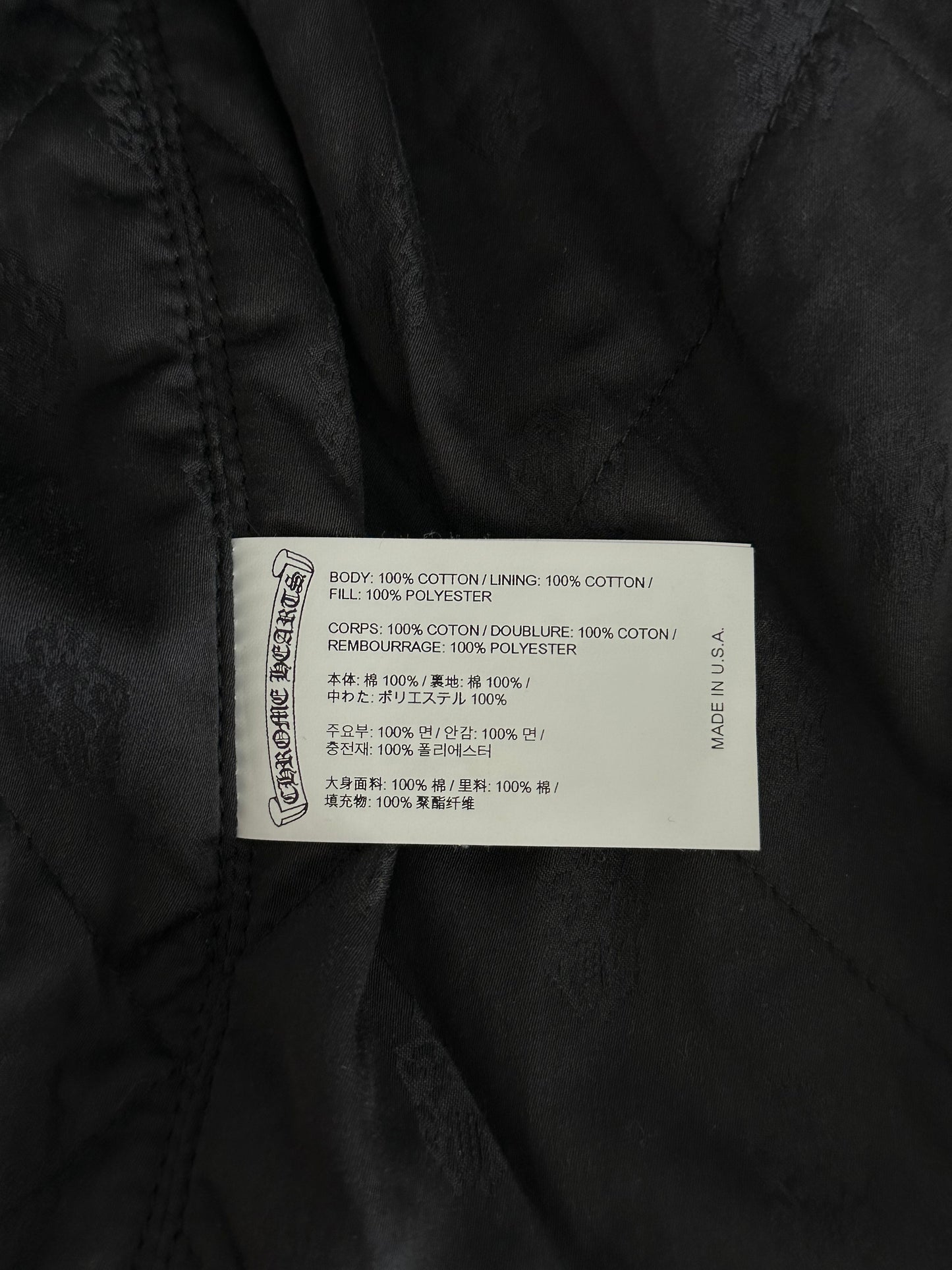 Chrome Hearts Blue & Green Floral Padded Flannel Jacket