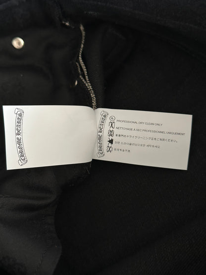 Chrome Hearts Black White & Red Cross Patch Jeans