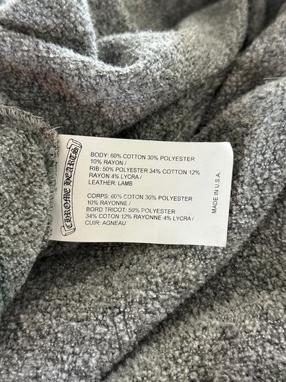 Chrome Hearts Grey & Black Cross Patch Hoodie