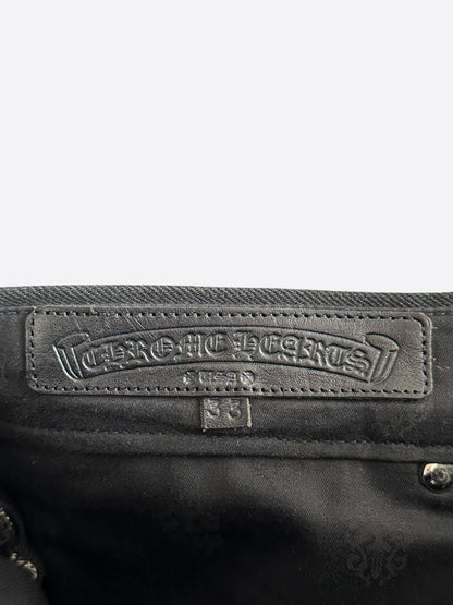 Chrome Hearts Black White & Red Cross Patch Jeans