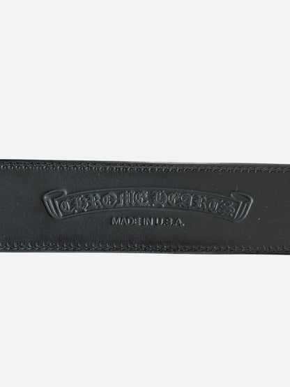 Chrome Hearts Black 3 Piece Leather Belt