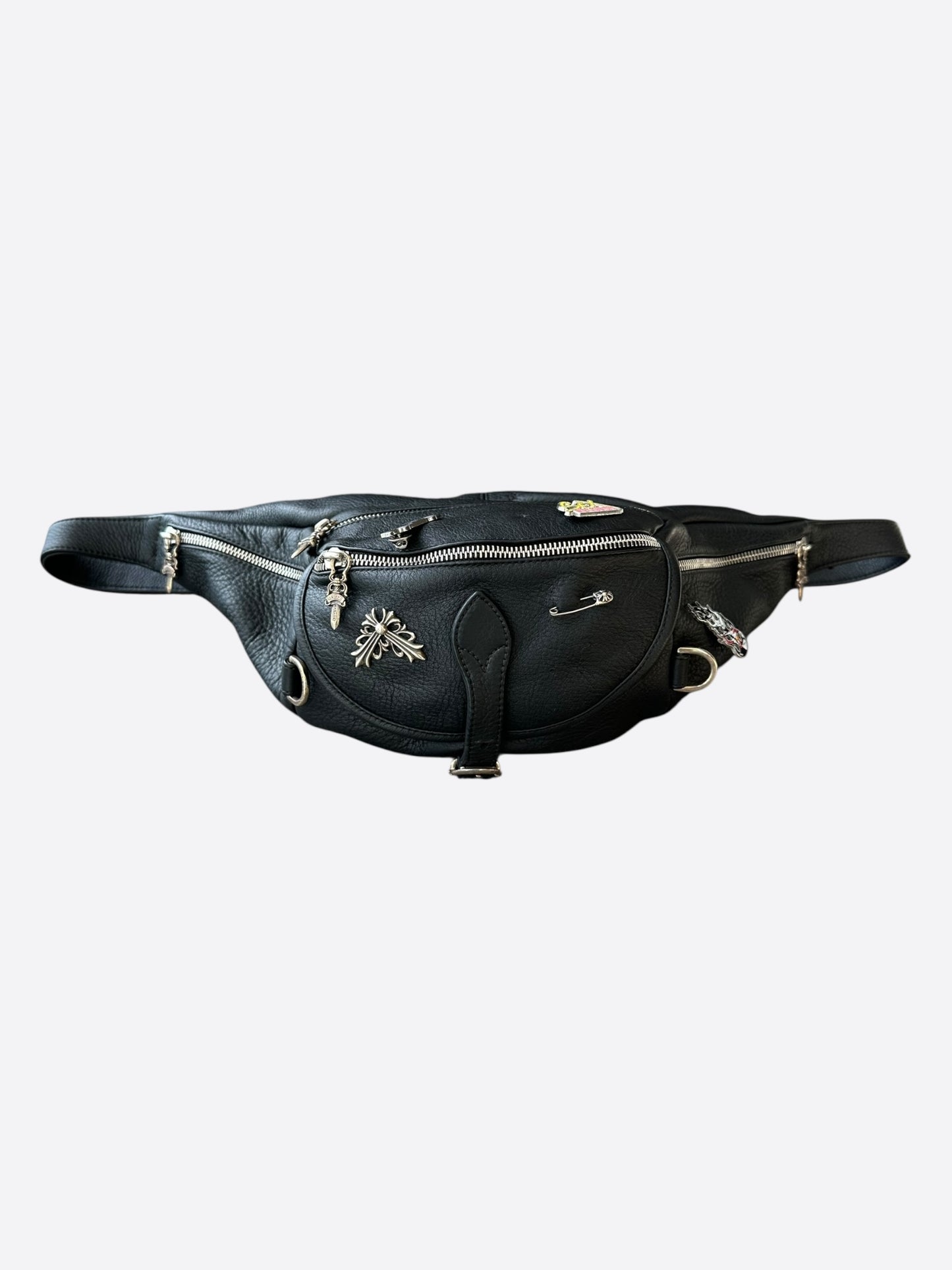 Chrome Hearts Black Leather Snat Pack