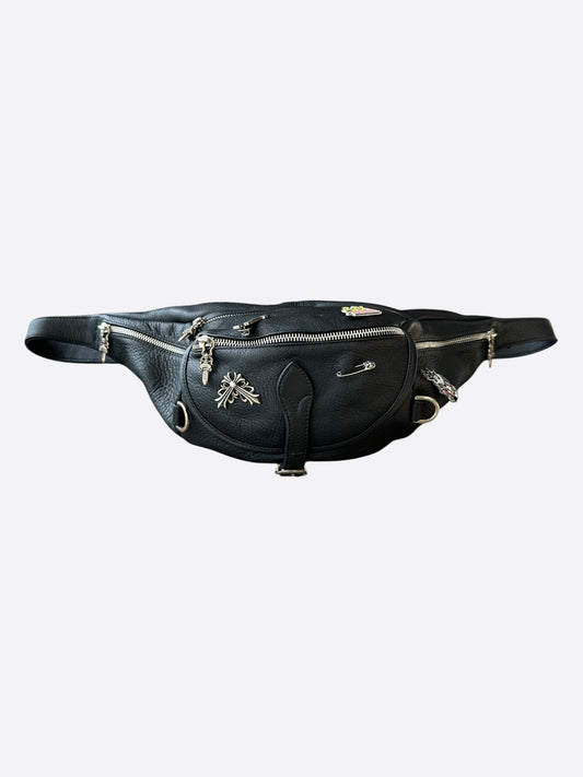 Chrome Hearts Black Leather Snat Pack