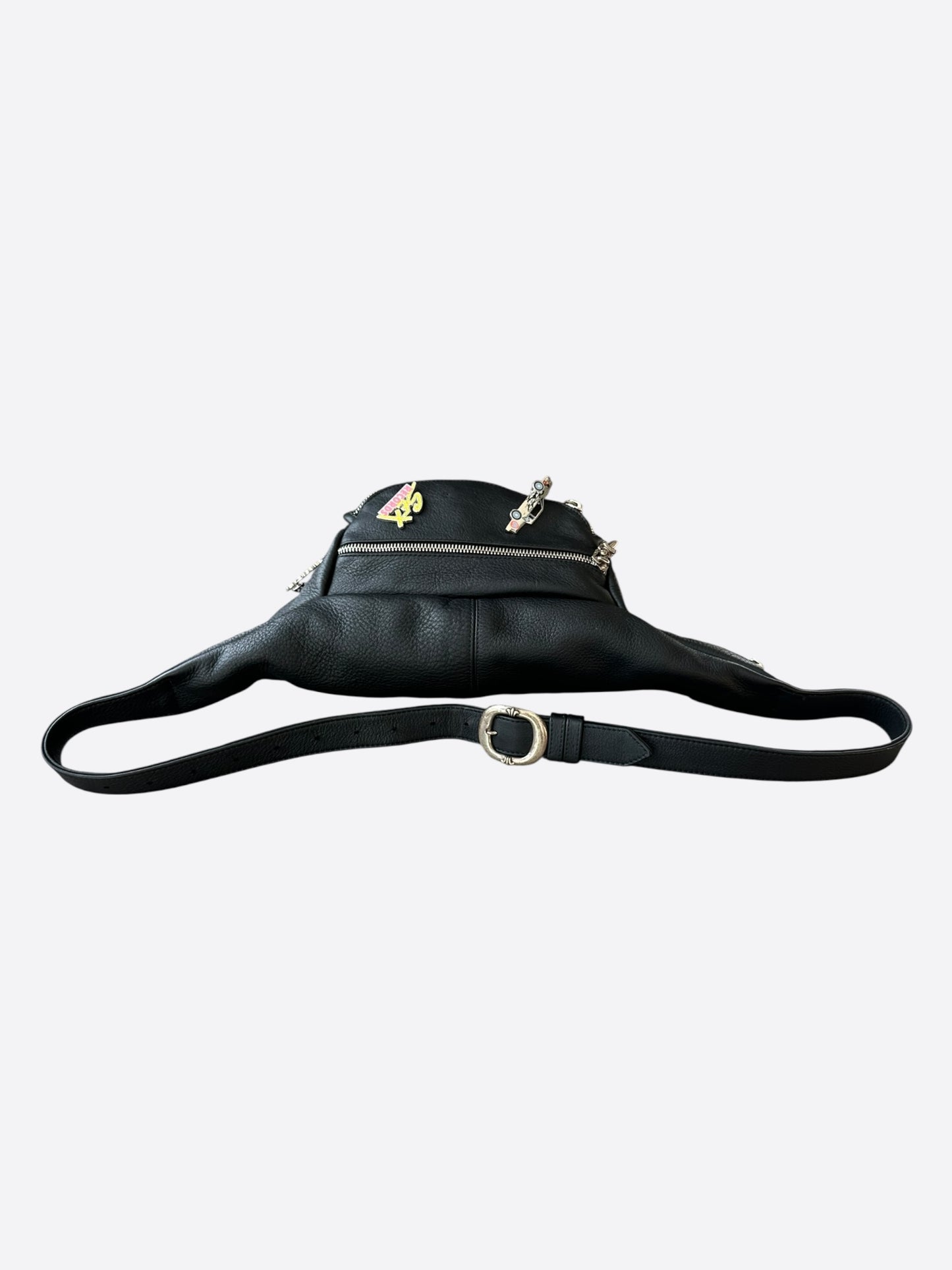 Chrome Hearts Black Leather Snat Pack