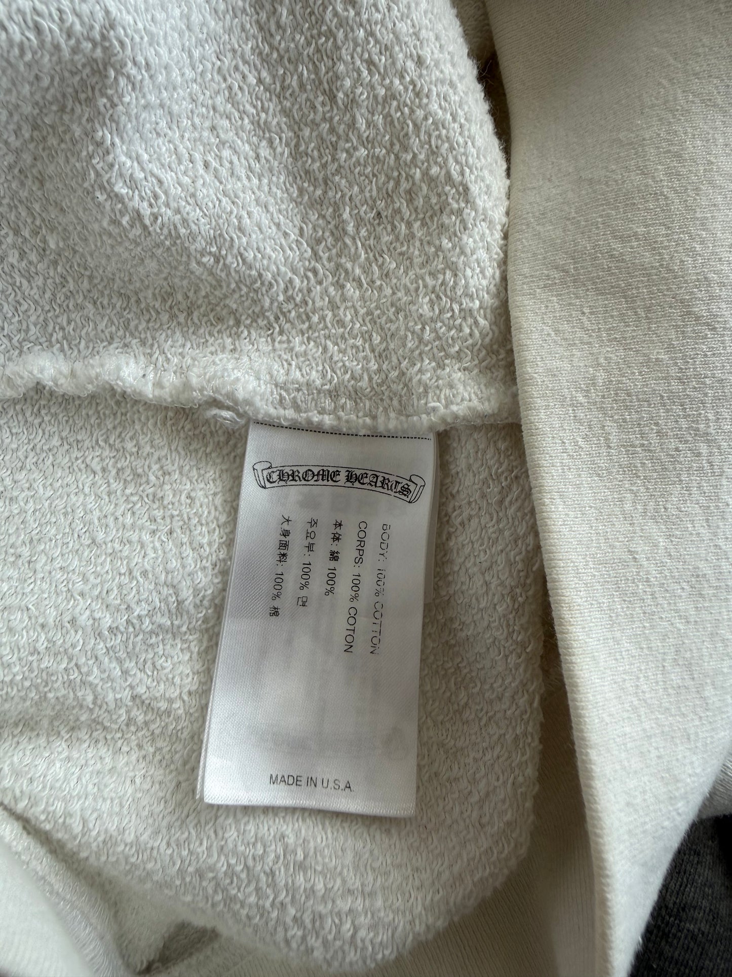 Chrome Hearts Matty Boy White USA Flag Scroll Logo Hoodie