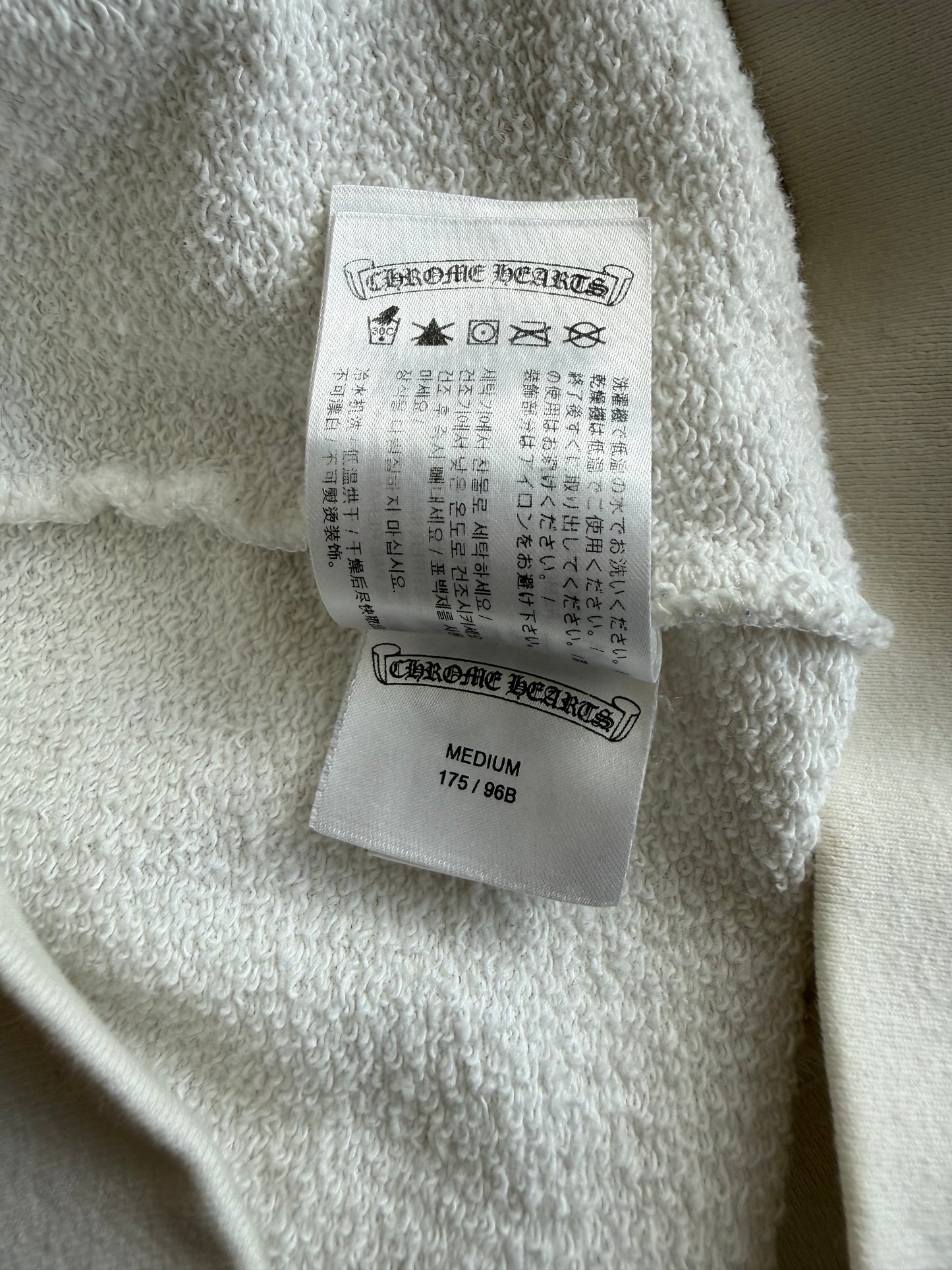 Chrome Hearts Matty Boy White USA Flag Scroll Logo Hoodie