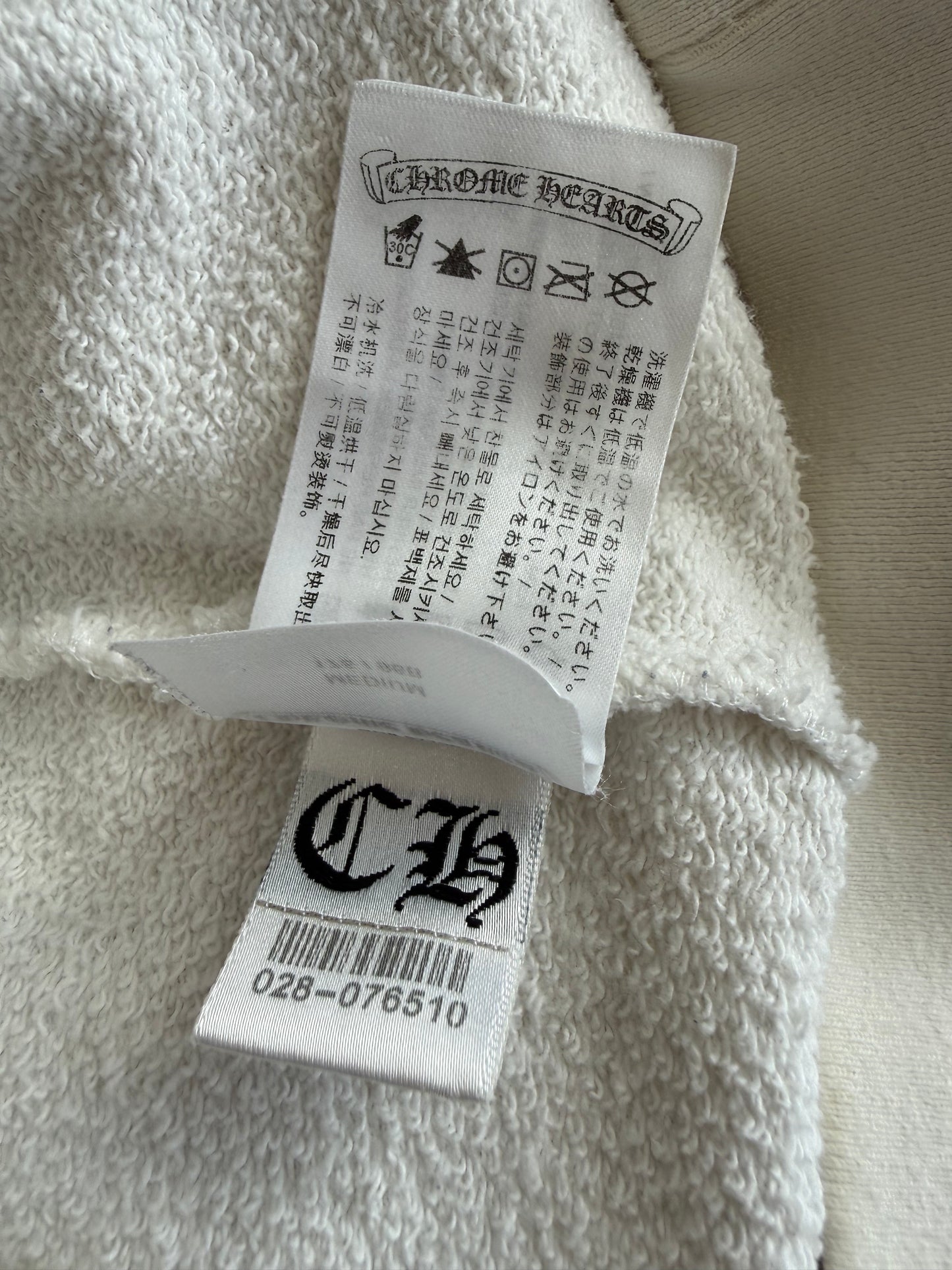 Chrome Hearts Matty Boy White USA Flag Scroll Logo Hoodie