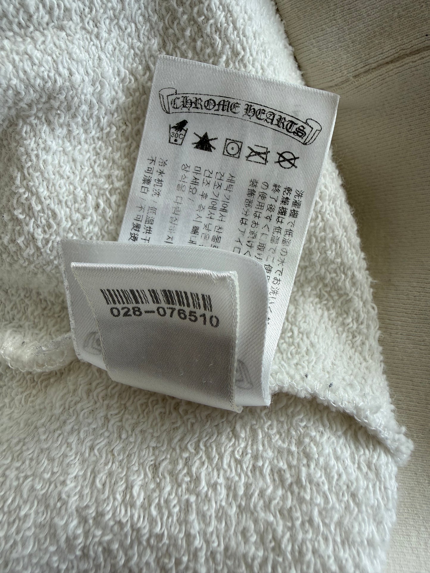 Chrome Hearts Matty Boy White USA Flag Scroll Logo Hoodie