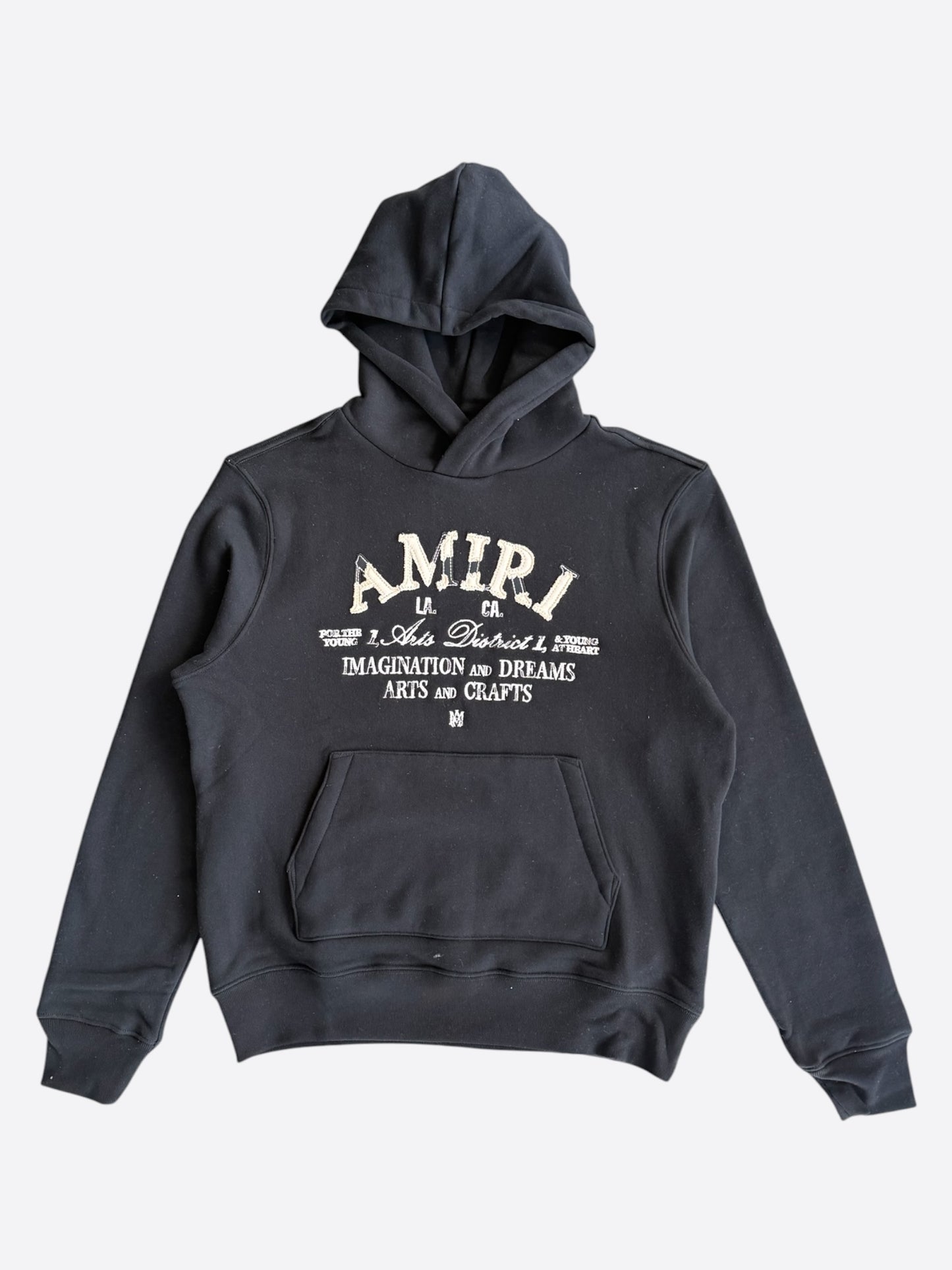 Amiri Black & White Arts District Embroidered Hoodie