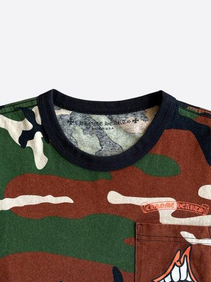 Chrome Hearts Matty Boy Camouflage Caution T-Shirt