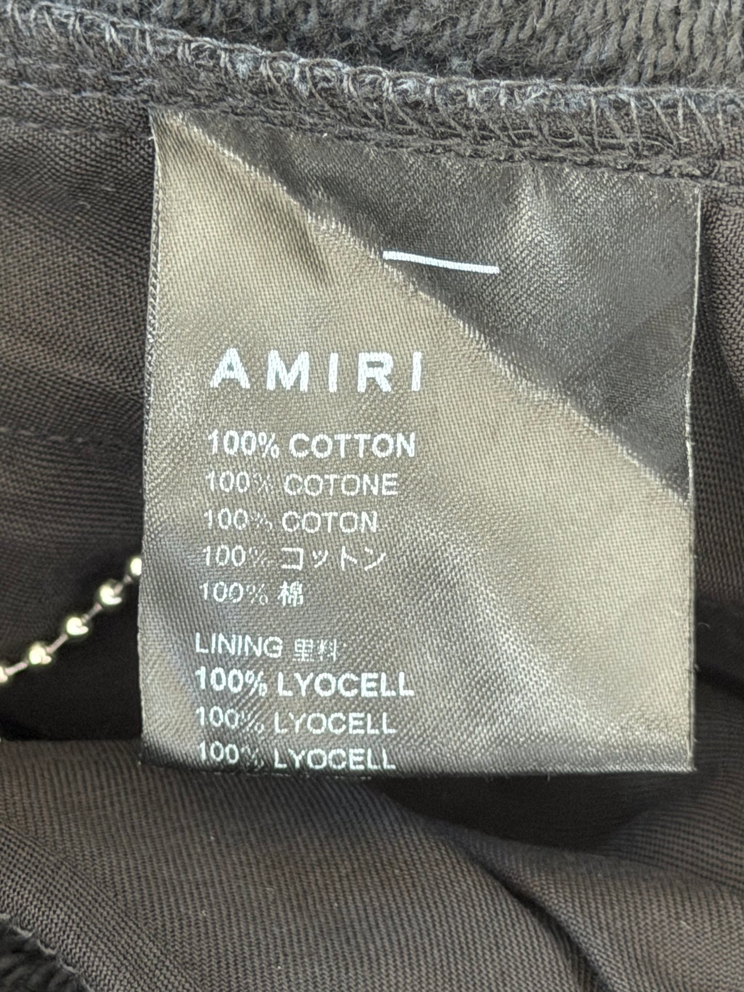 Amiri Black & White MA Bar Logo Shorts