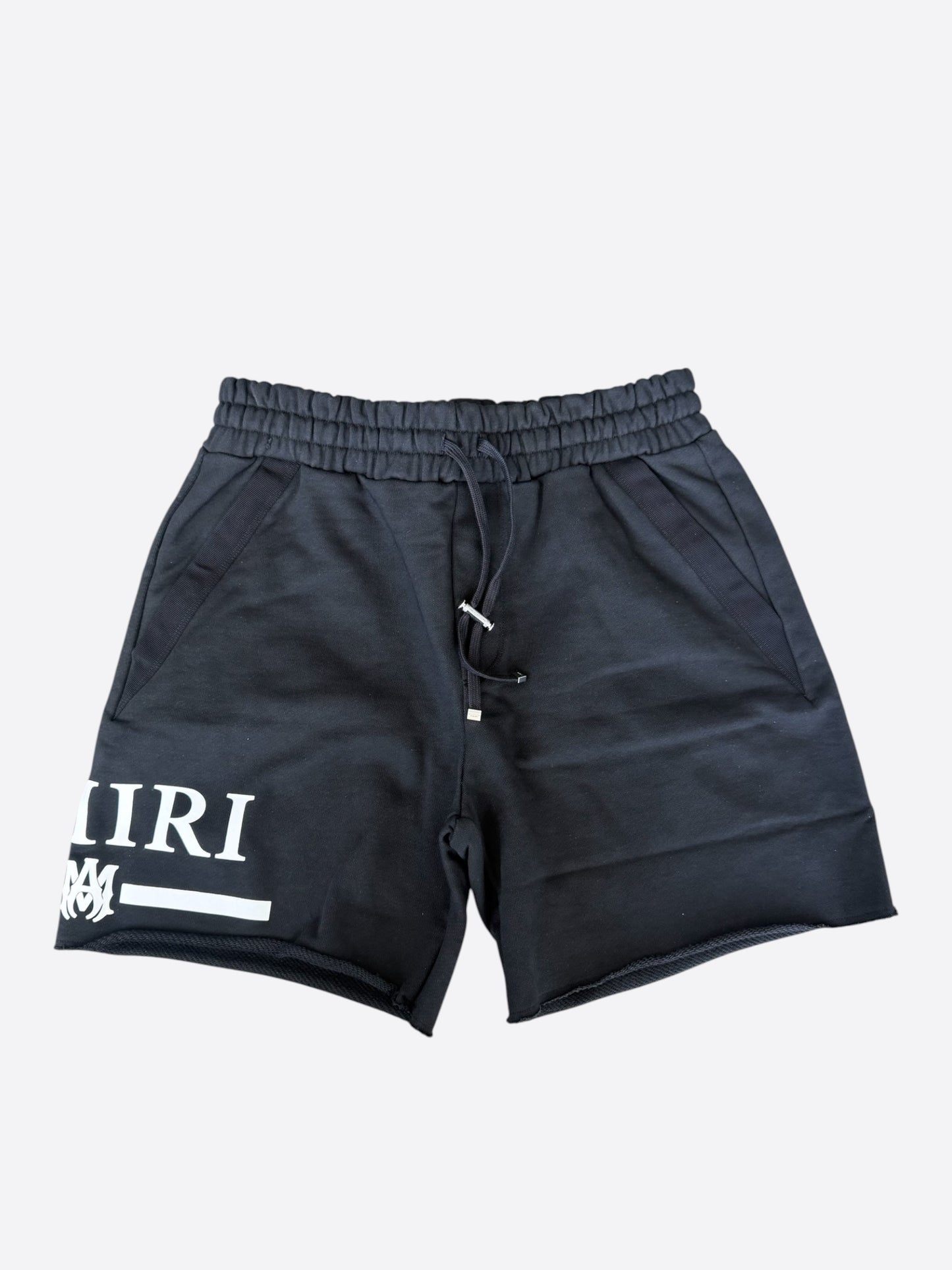Amiri Black & White MA Bar Logo Shorts