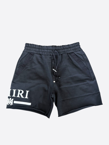 Amiri Black & White MA Bar Logo Shorts