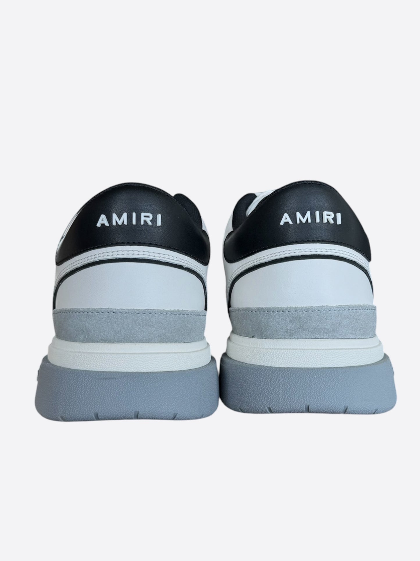 Amiri White, Grey & Black Classic Logo Low Top Sneakers
