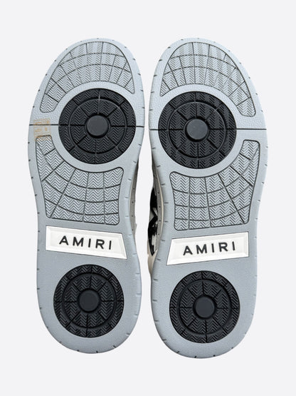 Amiri White, Grey & Black Classic Logo Low Top Sneakers