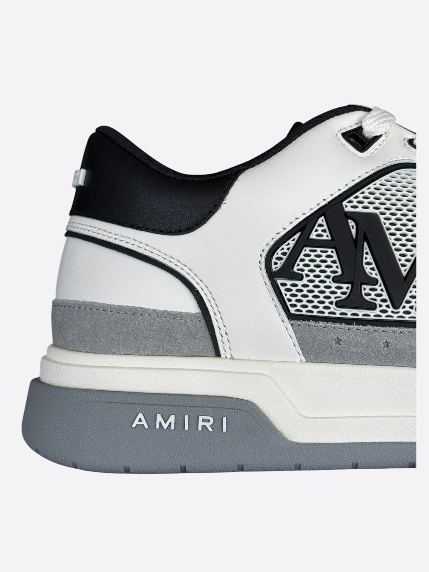 Amiri White, Grey & Black Classic Logo Low Top Sneakers