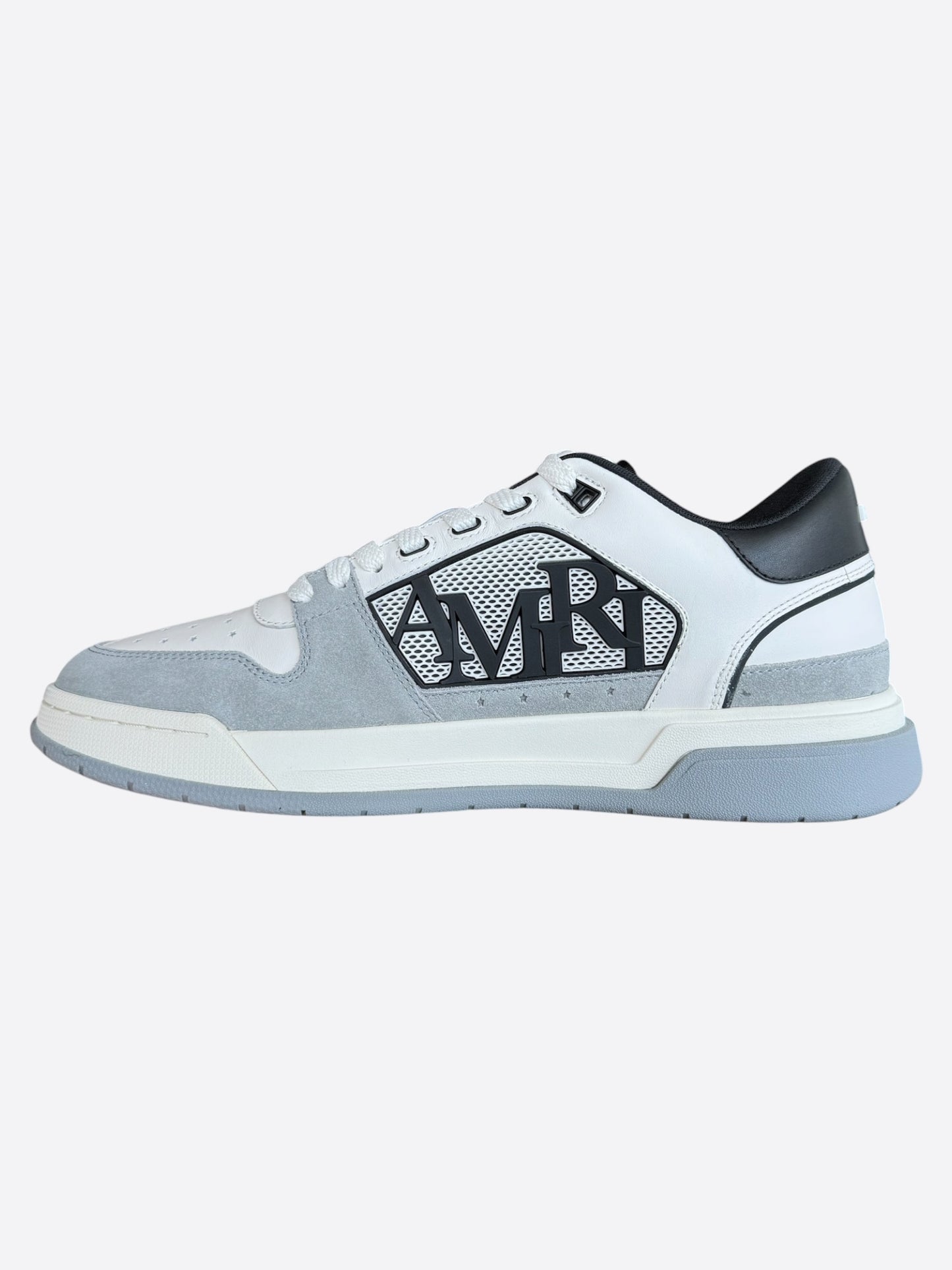 Amiri White, Grey & Black Classic Logo Low Top Sneakers