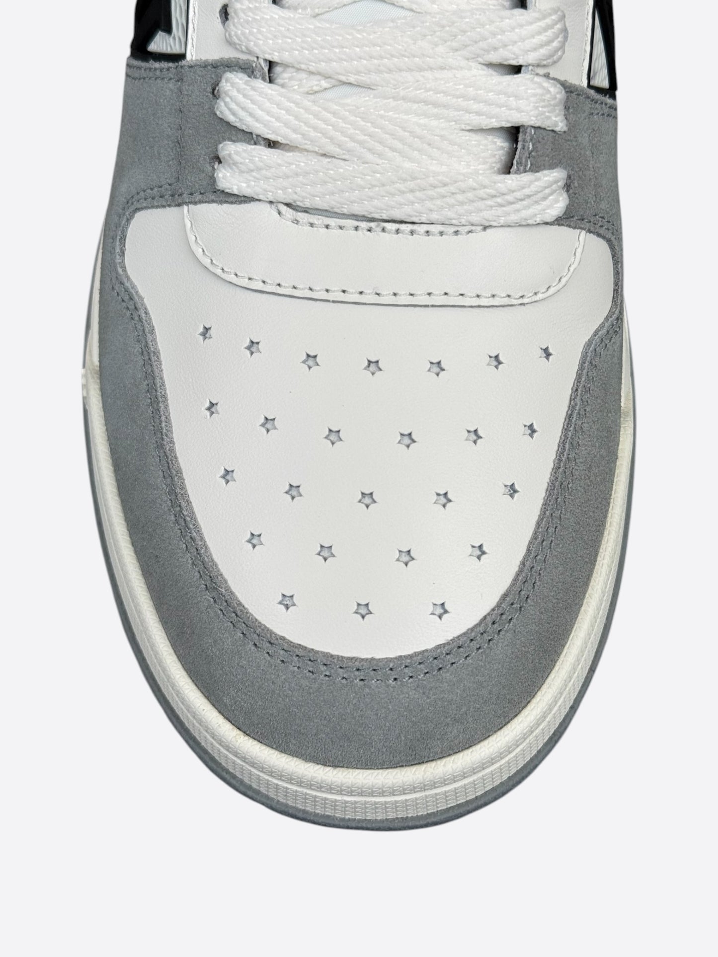 Amiri White, Grey & Black Classic Logo Low Top Sneakers