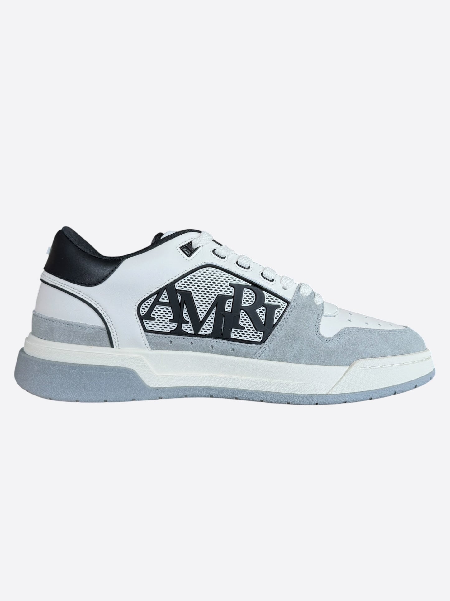 Amiri White, Grey & Black Classic Logo Low Top Sneakers