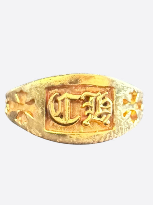Chrome Hearts 22K CH Crest Mini Ring