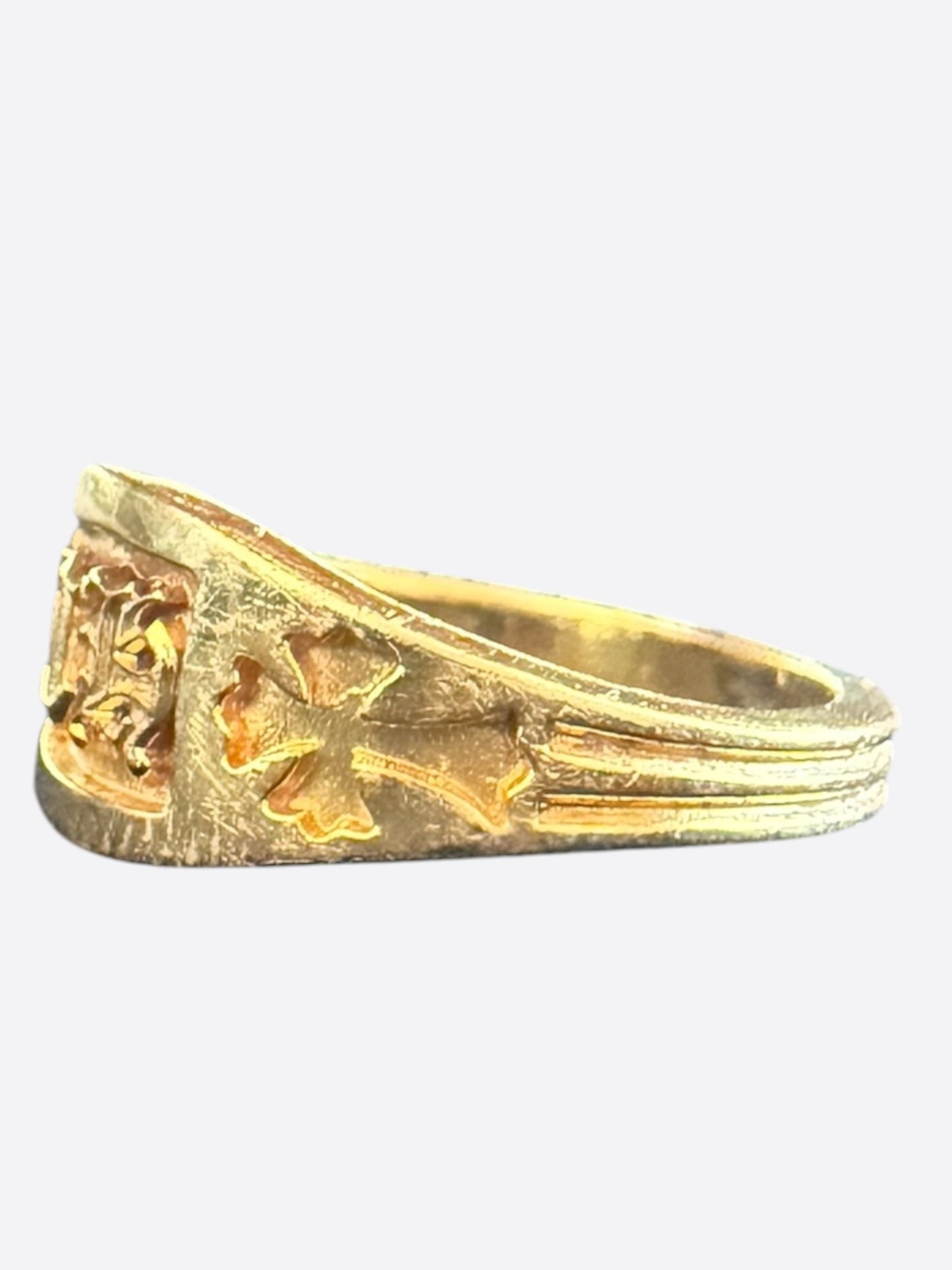 Chrome Hearts 22K CH Crest Mini Ring