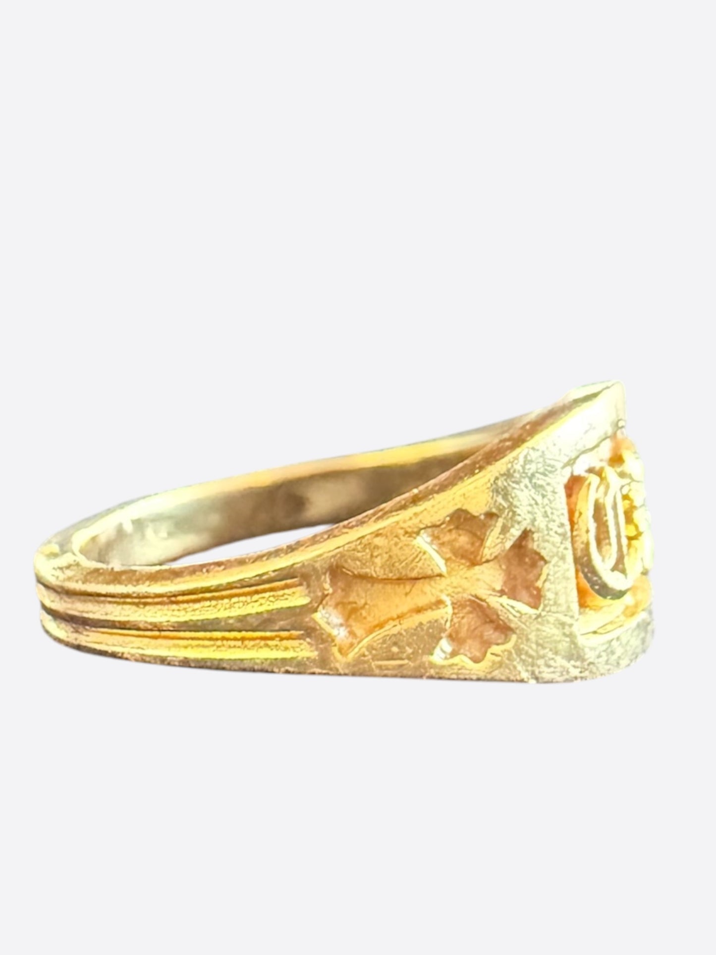 Chrome Hearts 22K CH Crest Mini Ring