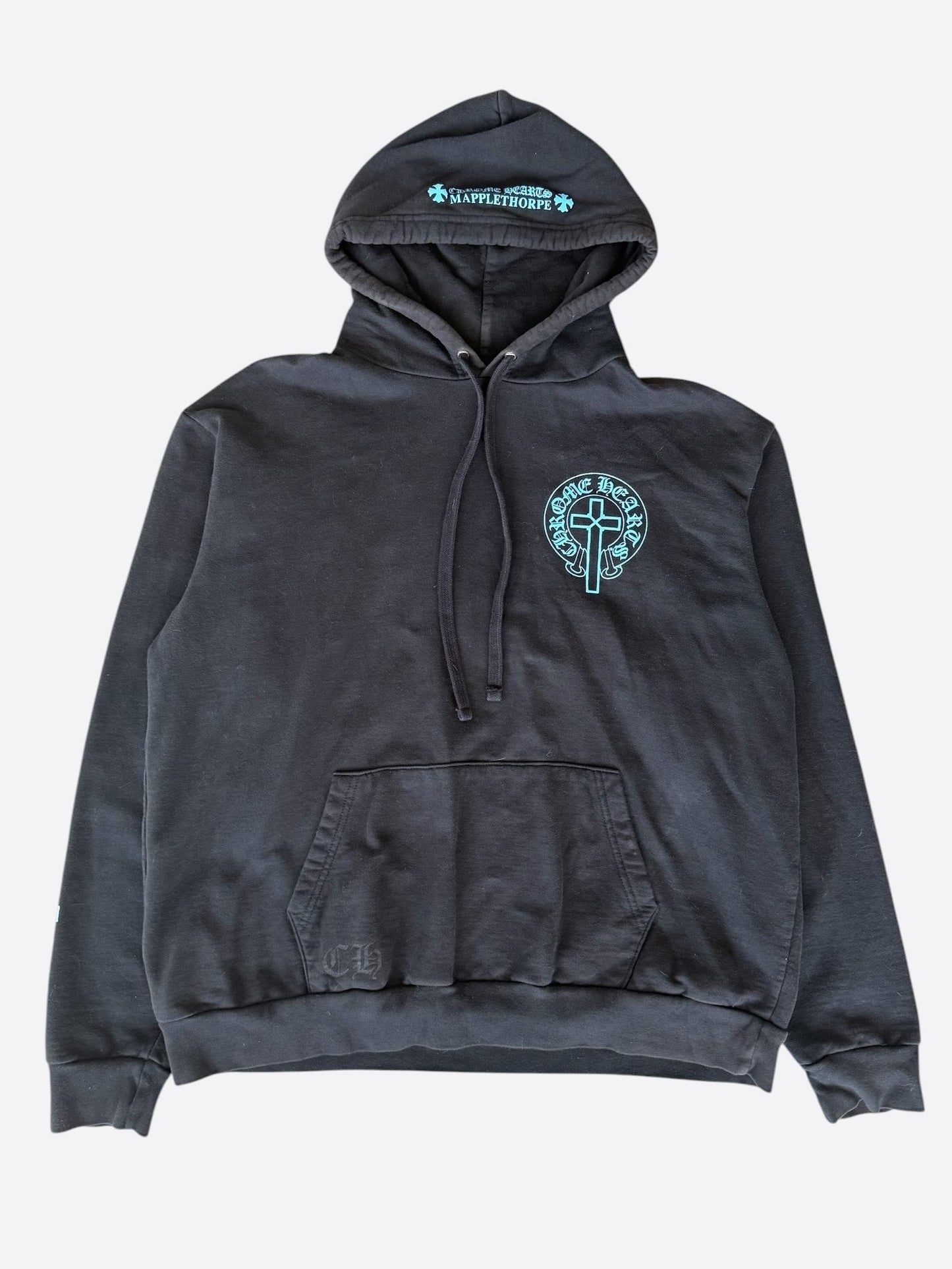 Chrome Hearts Mapplethorpe Black & Blue Horseshoe Logo Hoodie